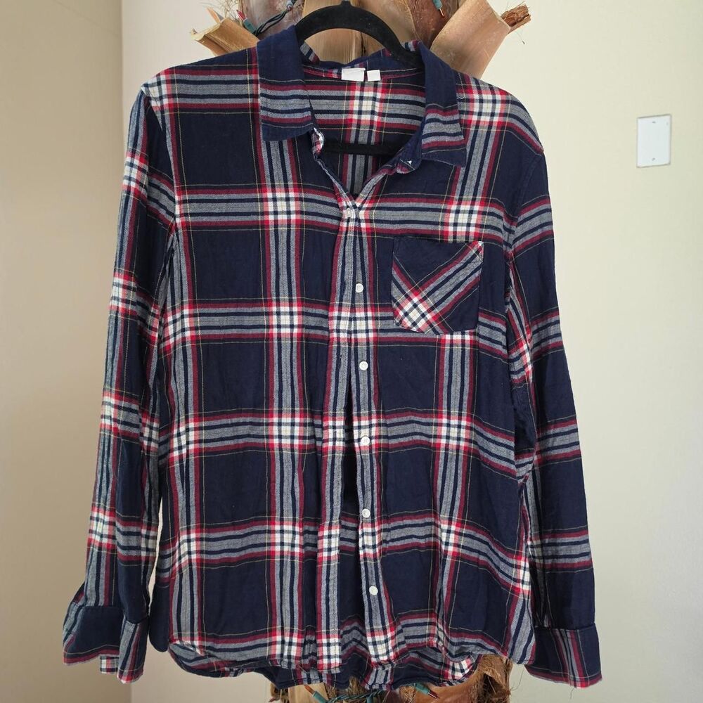 Gap Women's Navy and Red Shirt